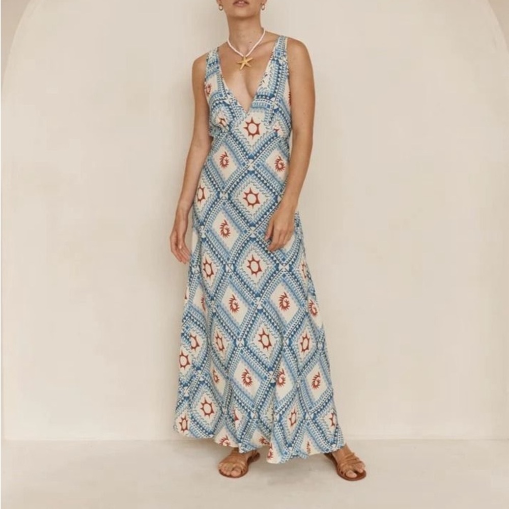 VRG GIRL - MONETTE BIAS CUT MAXI DRESS - BLUMARINE - Picture 1 of 1